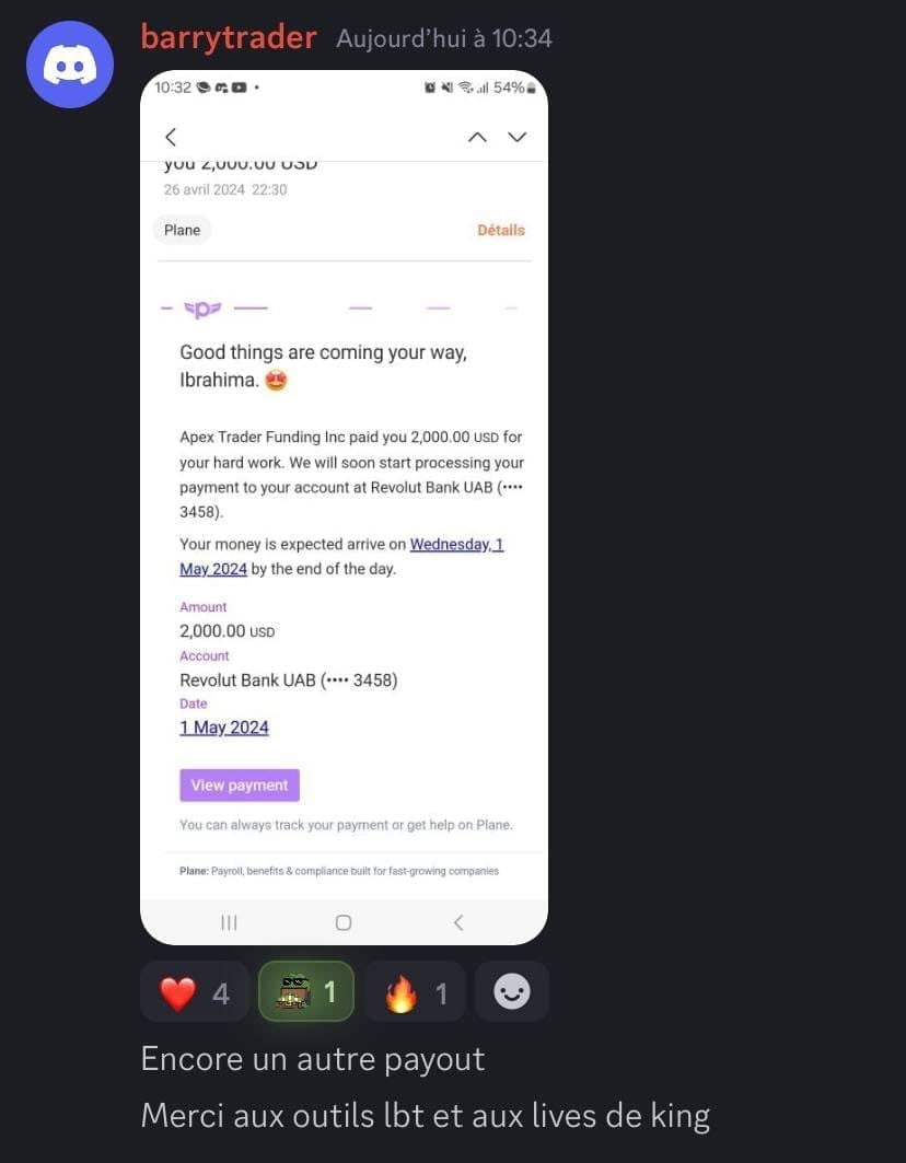 Retour membre LivePro — payout 3